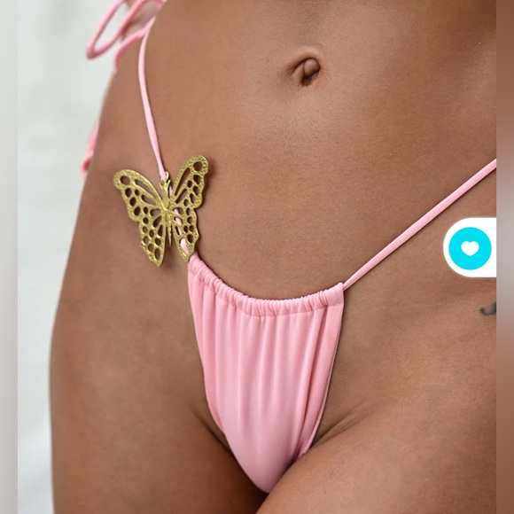 NWT Baby Pink Micro Bikini Set with Butterfly Accents
Size S/M - Picture 4 of 6
